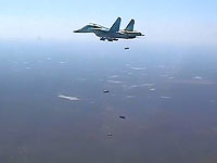 Российские бомбардировщики Су-34 с аэродрома Хамадан над провинцией Дейр-эз-Зор