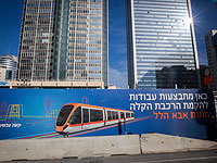 На месте работ по строительству тель-авивского трамвая