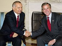 Ислам Каримов и Джордж Буш, 2002 год