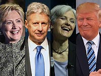 Хиллари Клинтон, Гэри Джонсон, Джилл Стайн и Дональд Трамп 