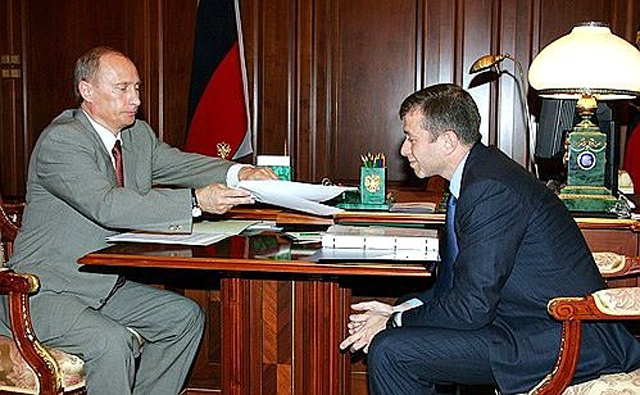 Встреча президента РФ Владимира Путина и губернатора Чукотки Романа Абрамовича. 2005 год