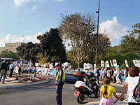 Перед открытием зимней сессии перед Кнессетом прошел митинг движения "Женщины за мир"    