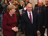 Ангела Меркель и Владимир Путин. Берлин, 19 октября 2016 года