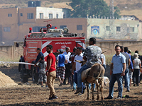 Палестинские пожарные прибыли для оказания помощи в тушении пожаров на территории Израиля