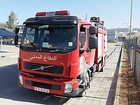 Палестинские пожарные приняли участие в борьбе с огнем под Иерусалимом