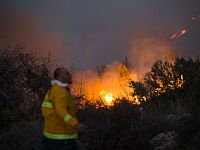 Тушение пожара в районе Натаф, под Иерусалимом. 25 ноября 2016 года