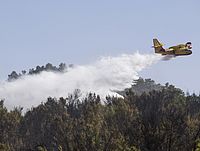 Греческий пожарный самолет в районе поселка Натаф 26 ноября 2016 года