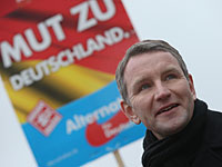 Бьорн Хеке, лидер ультраправой партии "Альтернатива для Германии" (AfD) в Тюрингии  