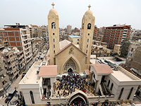   Теракт в коптской церкви к северу от Каира, десятки убитых и раненых