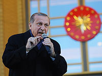 Реджеп Тайип Эрдоган после оглашения итогов референдума в Анкаре. 17 апреля 2017 года