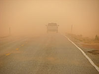 В районе Эйлата из-за пыльной бури перекрыты шоссе 90 и 12    