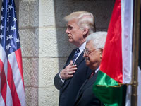 Дональд Трамп и Махмуд Аббас в Бейт-Лехеме, 23 мая 2017 года   