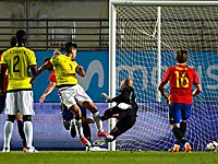 Испанцы и колумбийцы сыграли вничью. Фалькао установил рекорд