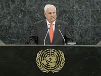 Рикардо Мартинелли на трибуне ООН в 2013 году