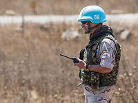 Миротворец ООН на границе Сирии и Израиля  