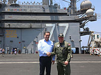 Министр разведки Исраэль Кац побывал на борту авианосца George H.W. Bush