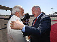 Глава правительства Индии Нарендра Моди прибыл в Израиль  