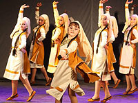 Фольклорный ансамбль "Фасизи", приезжающий из грузинского города Поти в Израиль на летние гастроли в Израиль
