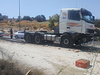 На шоссе &#8470;60 произошло ДТП с участием израильского и палестинского грузовиков    