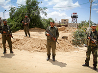 Патруль ХАМАС на границе с Египтом, в районе Рафаха