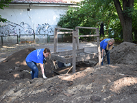 На месте раскопок в Вильнюсе