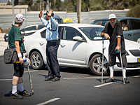 Из-за демонстрации инвалидов перекрыта трасса в районе Струнного моста в Иерусалиме    