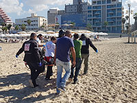 Мужчина пострадал, купаясь возле пляжа в Тель-Авиве
