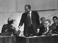 Анвар Садат в Кнессете. 20 ноября 1977 года