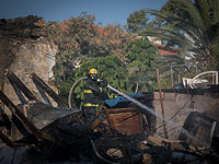 На месте пожара в Яффо. 28 ноября 2017 года    