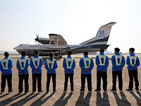 Крупнейший в мире китайский самолет-амфибия совершил первый тестовый полет. ВИДЕО