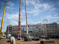На площади Рабина в Тель-Авиве возводят рекордный "Lego Tower"  