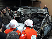 Автомобиль Абу Хамзы Хамдана после взрыва 