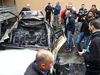 Автомобиль Мухаммада Хамдана после взрыва. Сайда, 14 января 2018 года   