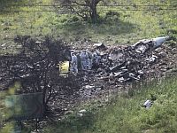 На месте падения израильского самолета F-16