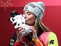 Олимпийской чемпионка стала немецкая саночница Натали Гайзенбергер