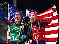 Командный спринт. Чемпионками стали американские лыжницы. Россиянки на девятом месте