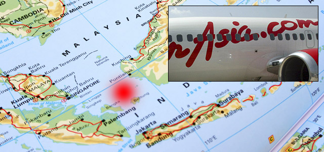 Самолет AirAsia пропал в районе острова Белитунг