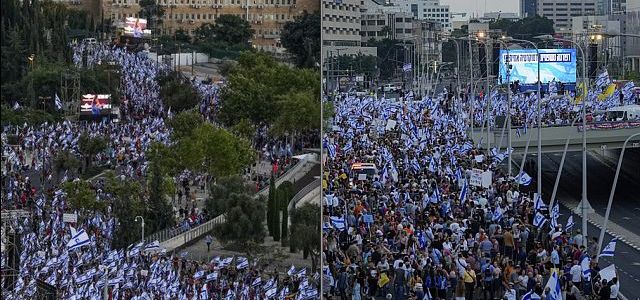 "Рокировка": в Тель-Авиве акция сторонников реформы, противники реформы в Иерусалиме