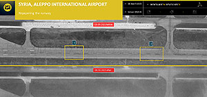 Израильская компания опубликовала спутниковый снимок аэропорта в Алеппо, по которому был нанесен удар