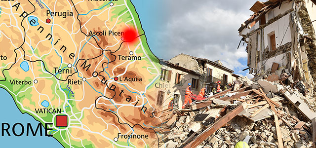 Сильное землетрясение в Италии, десятки погибших