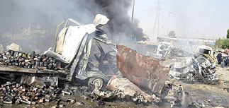 Теракты в Дамаске. Десятки людей сгорели в автомобилях