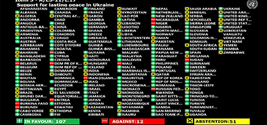 Впервые Израиль поддержал проукраинскую резолюцию ООН