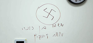 Свастика и надпись "смерть евреям" в саду для особых детей