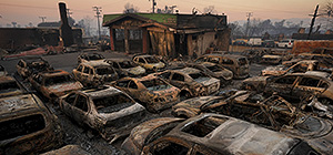 Последствия сильнейших лесных пожаров в Калифорнии. Фоторепортаж