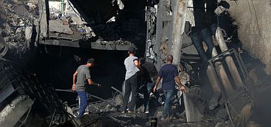 В городе Газа обрушилось здание, множество жертв