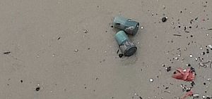 Шторм выбросил на пляж в Тель-Авиве десятки детонаторов от мин