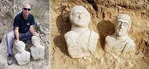 Как грибы после дождя: в Бейт-Шеане обнаружены римские погребальные бюсты
