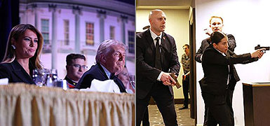 Стрельба во время ужина корреспондентов Белого дома, на котором присутствовал Трамп