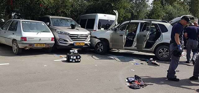Автомобильный теракт в Акко, четверо пострадавших