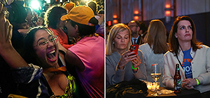 Нью-Йорк празднует, Нью-Йорк в трауре. Фоторепортаж после выборов